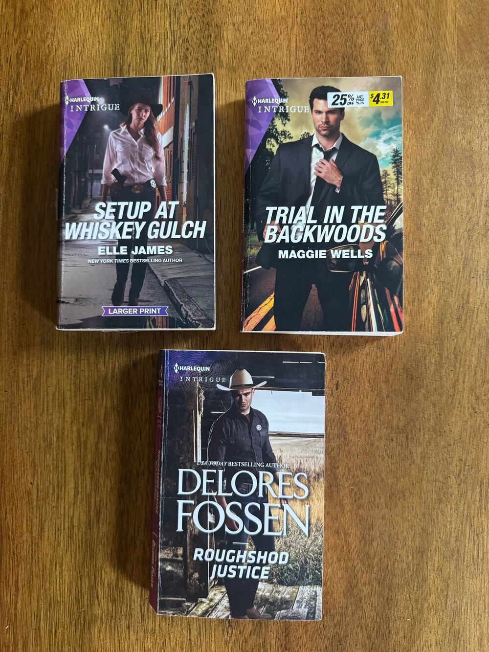 Harlequin Intrigue Romantic Suspense Paperback Lot of 3 Fossen James Wells